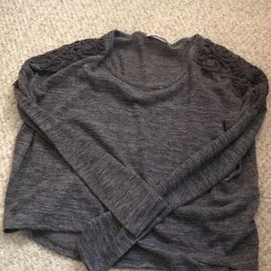 Gray cropped sweater